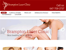 Tablet Screenshot of bramptonlaserclinic.com